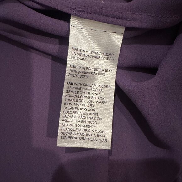 CHICOS WOMENS SIZE 1 PURPLE BLOUSE NEW US SIZE 8/10 - Picture 7 of 8